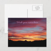 Spaanse zonsopgang Wish je was hier briefkaart (Voorkant / Achterkant)