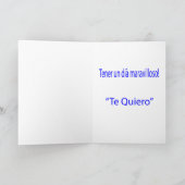 Spaanse zoonsverjaardag kaart (Binnen)