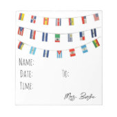 Spaanssprekende landen Hall Pass notitieblok (Voorkant)