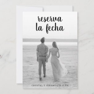 Spaanstala La Fecha Black Script Photo Save The Date