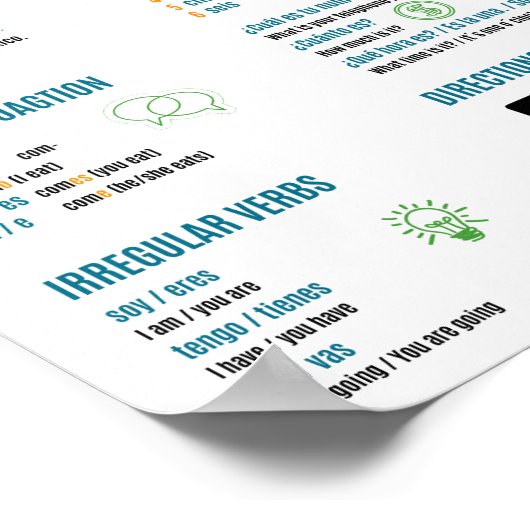 Spaanstalige pagina voor schitterende leerlingen poster (Hoek)