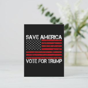 Spaar Amerika Stem Op Trump Briefkaart