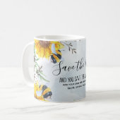 Spaar De Bijen En Jij Spaart De Wereld Gepersonali Koffiemok (Voorkant links)