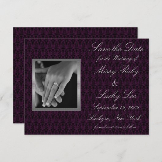 Spaar de datum aankondiging (Voorkant / Achterkant)