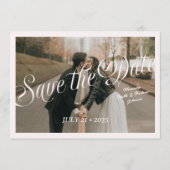 Spaar de datum ansichtkaart met foto save the date (Voorkant)