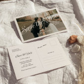 Spaar de datum ansichtkaart met foto save the date