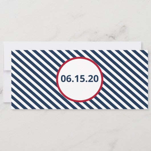 Spaar de Datum Cruise Instapkaart Uitnodiging (Achterkant)