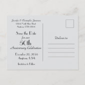 Spaar de datum elk jubileumfeest Blauwe stoel Briefkaart (Achterkant)