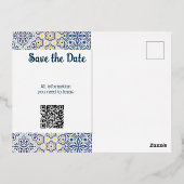 Spaar de Datum Folie Uitnodiging Postkaart (Achterkant)