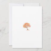 Spaar De Datum Herfst Thema Boom Plat Kaart (Achterkant)