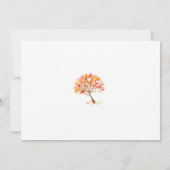 Spaar De Datum Herfst Thema Boom Plat Kaart (Achterkant)
