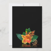 Spaar de datum kaart canna lelie en vlinder (Achterkant)