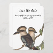 Spaar de datum kaart met Australische lachvogels (Voorkant / Achterkant)