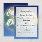 Spaar de Datum Magische Maan Kaart (Voorkant / Achterkant)