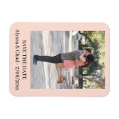 Spaar de datum magneet gepersonaliseerde foto (Horizontaal)