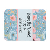 Spaar de datum magneet roze (Horizontaal)