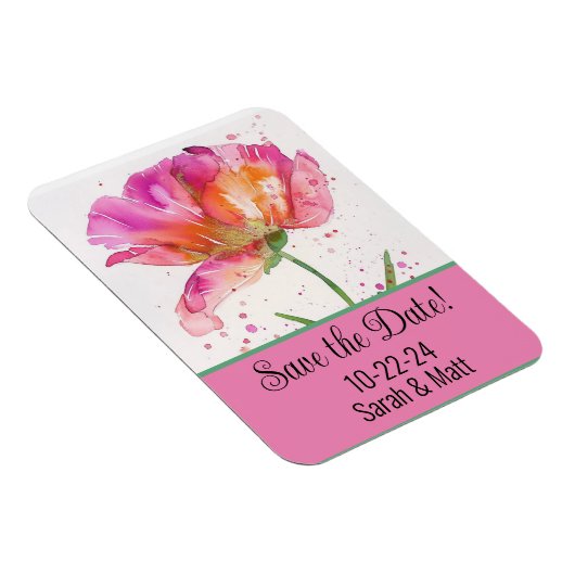 Spaar de datum magneet roze (Rechterzijde)