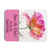 Spaar de datum magneet roze (Horizontaal)