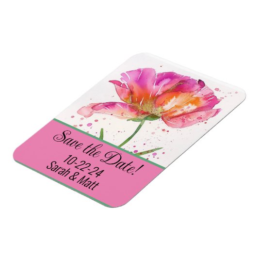 Spaar de datum magneet roze (Linkerzijde)