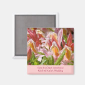 Spaar de datum! magneten Huwelijksgeschenken Roze (Voorkant / Achterkant)