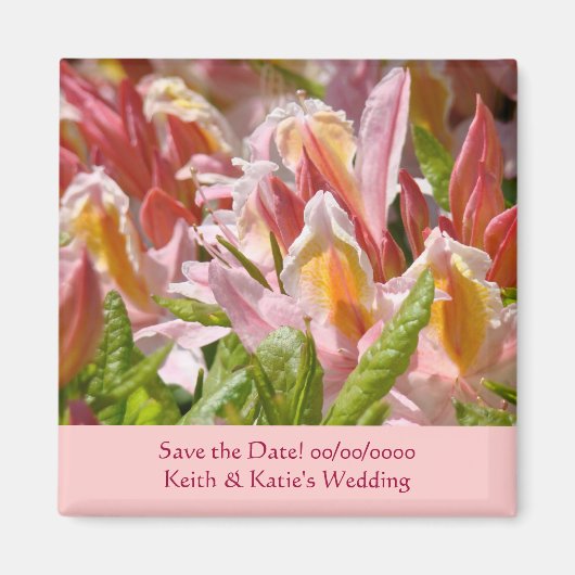 Spaar de datum! magneten Huwelijksgeschenken Roze (Voorkant)