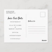 Spaar de datum Mason Jar Slingerlichtjes Boho Foto Briefkaart (Achterkant)