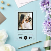 Spaar De Datum Muziekspeler Eerste Dans Foto Acryl Uitnodigingen (Insitu (Huwelijk))