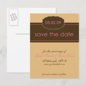 Spaar de Datum Postkaart SJABLOON (Voorkant / Achterkant)