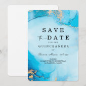 Spaar de Datum Quinceanera Ideeën Kaart (Voorkant / Achterkant)