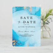 Spaar de Datum Quinceanera Ideeën Kaart (Staand voorkant)