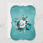 Spaar de datum turquoise en gouden kaart (Achterkant)