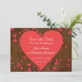 Spaar de datum valentijnshart save the date (Staand voorkant)