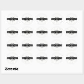 SPAAR DE DATUM Zwart & Wit Modern Rustic Aangepast Ronde Sticker (Vel)