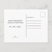 Spaar de datumkaart aankondigingskaart (Achterkant)