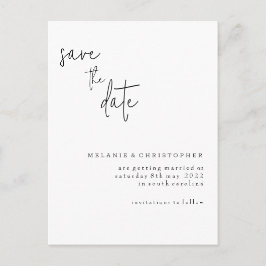 Spaar de datumkaart aankondigingskaart (Voorkant)