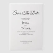 Spaar de datumkaart vellum uitnodigingen (Voorkant)
