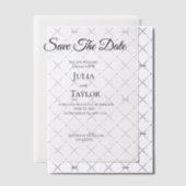 Spaar de datumkaart vellum uitnodigingen (Offset (Uitnodiging))