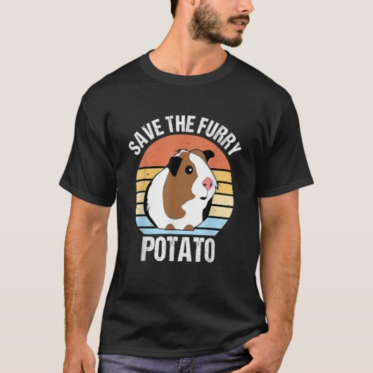Spaar de harige aardappel Funny cavia T-shirt (Voorkant)