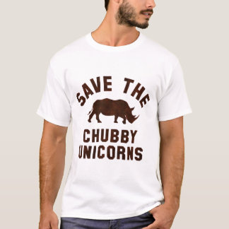 Spaar de Mollige Eenhoorns Funny Rhino Grafiek T-shirt