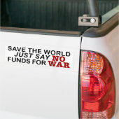 Spaar de wereld bumpersticker (Op Truck)