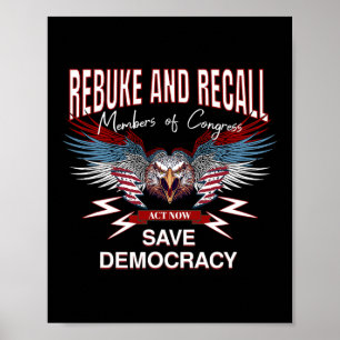 Spaar Democratie Herroep Congres Protest Anti Trum Poster
