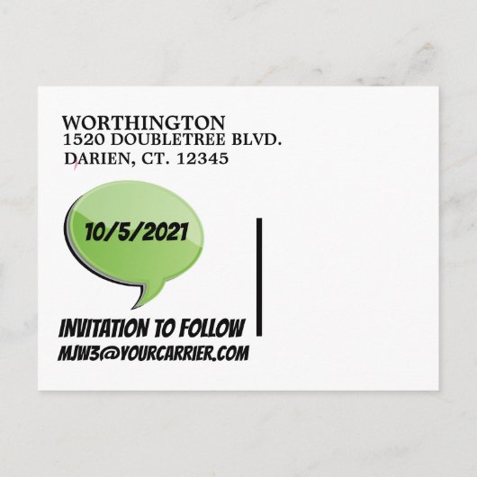 SPAAR DEZE DATUM Ansichtkaart Briefkaart (Achterkant)