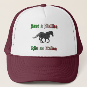 Spaar een hengst, rij een Italiaanse hoed Trucker Pet