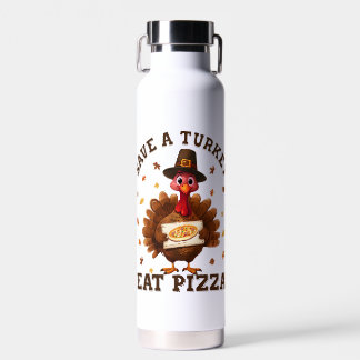 Spaar een kalkoen, eet pizza – Grappige Thanksgivi Waterfles