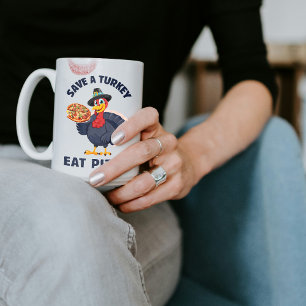 Spaar een kalkoen, eet pizza, leuk en vrolijk Than Koffiemok