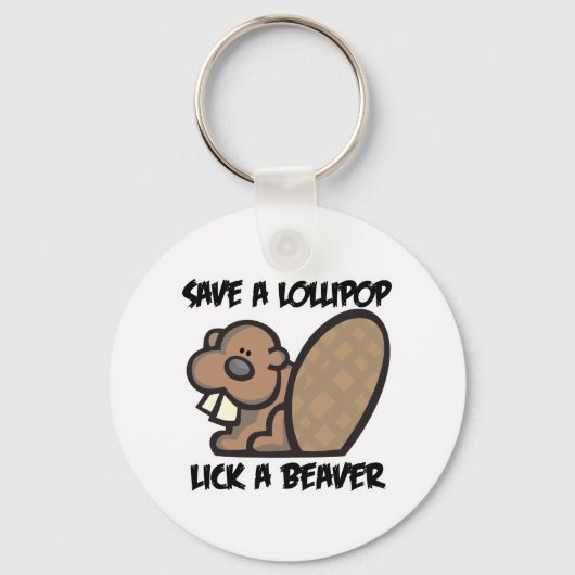 Spaar een Lolly Lik een Bever Sleutelhanger (Voorkant)