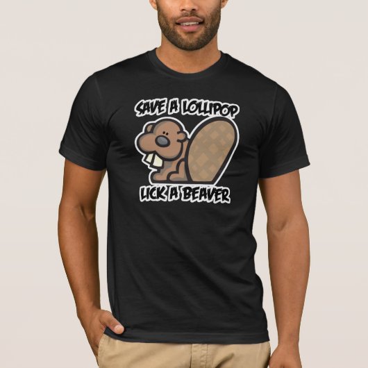 Spaar een Lolly Lik een Bever T-shirt (Voorkant)