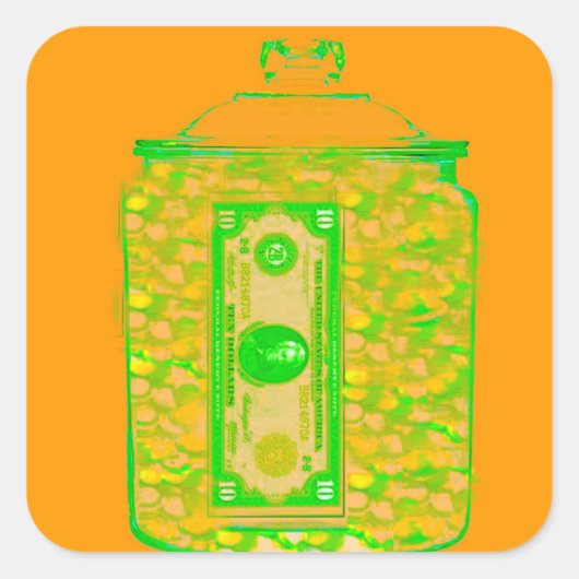 Spaar Geld Vul Sticker Sjabloon (Voorkant)