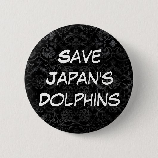 Spaar Japanse dolfijnen Ronde Button 5,7 Cm (Voorkant)