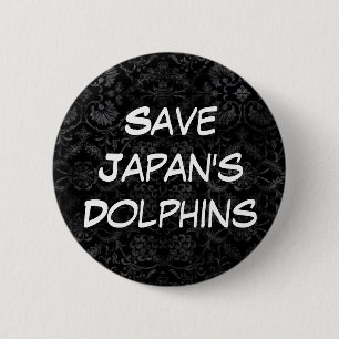 Spaar Japanse dolfijnen Ronde Button 5,7 Cm